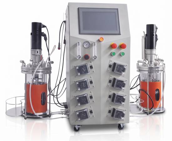 2 single-wall glass bioreactor mechanical agitation off site