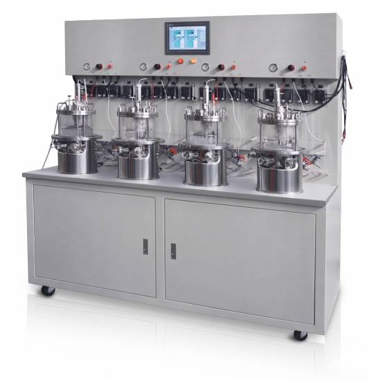 4  magnetic agitation glass bioreactor(in situ)