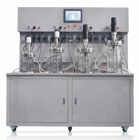 4 multilevel glass fermenter
